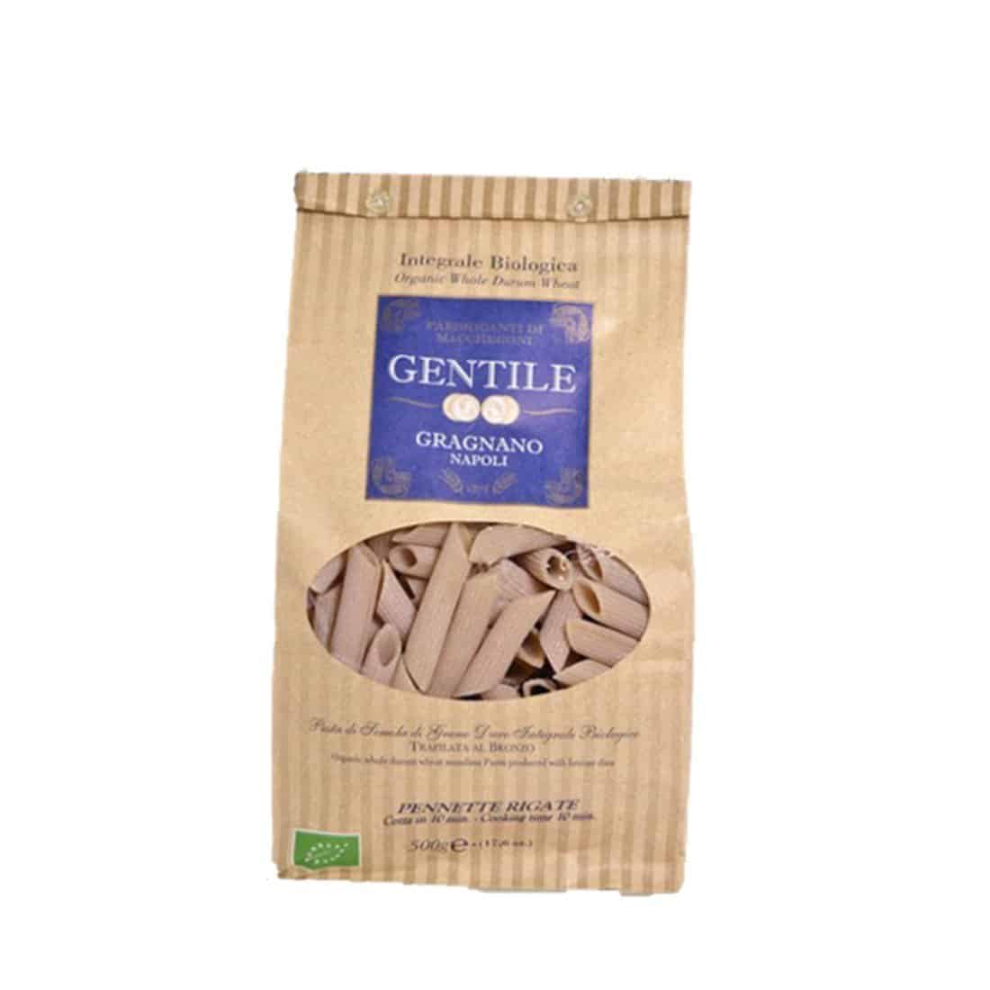 Gentile Pasta Penne Rigate Whole Grain 500g